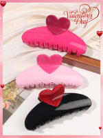 3 Pcs Accesorios De Peluquería Para San Valentín: Pinzas Para Cabello En Forma De Corazón Grandes Y Rosas Para Mujeres Fuerte Agarre Para Cabello Grueso - details 0