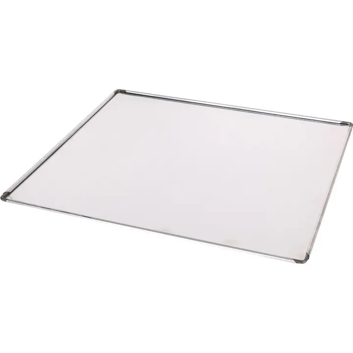 VR - BANDEJA RECTANGULAR ALUMINIO 40X37CM - Bandeja Rectangular Práctica y Resistente - Bandeja Rectangular Ideal para Hornear y Servir - Bandeja Rectangular de Acero Inoxidable Duradero - Bandeja Rectangular Versátil para Todo Tipo de Platos - 1