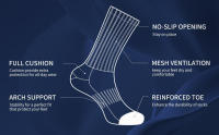 6 Pares De Calcetines Para Hombre Alpargatas De Equipo Todoterreno Calcetines De Trabajo Para Deporte Al Aire Libre Running Baloncesto Transpirables - details 1