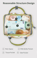 Bolso De Diaper Impermeable Para Mamá Moda Maternidad Bolsa De Viaje Con Cierre De Cremallera Material Sintético Tamaño Medio Para Cuidado Del Bebé Y Amamantación - details 2