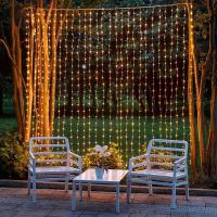 Luces De Cortina Solar De 100 LED Para Exteriores Resistente Al Agua Con Hilo De Cobre Plata 8 Modos Luz De Hada Para Decoración De Hogar Y Fiesta Navideña - details 3