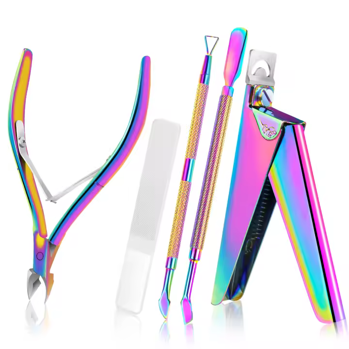 Kit De Uñas Acrílicas Profesional 5 En 1 Con Archidemarca Ergonómico Cortador Y Empuñadura De Acero Inoxidable Para Salon Y Hogar - 1