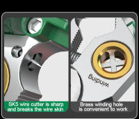 Alicates Multifuncionales LAOA 8-en-1 Acero Inoxidable Desencapadores De Cables Nariz De Agujas Tijeras Para Enrollar Cables - details 7