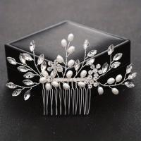 Peine De Boda Dorado Y Plateado Con Perlas Falsas Y Cristales Rhinestone Combinado De Cabello Para Novia Accesorio De Cabeza Para Adultos - details 1