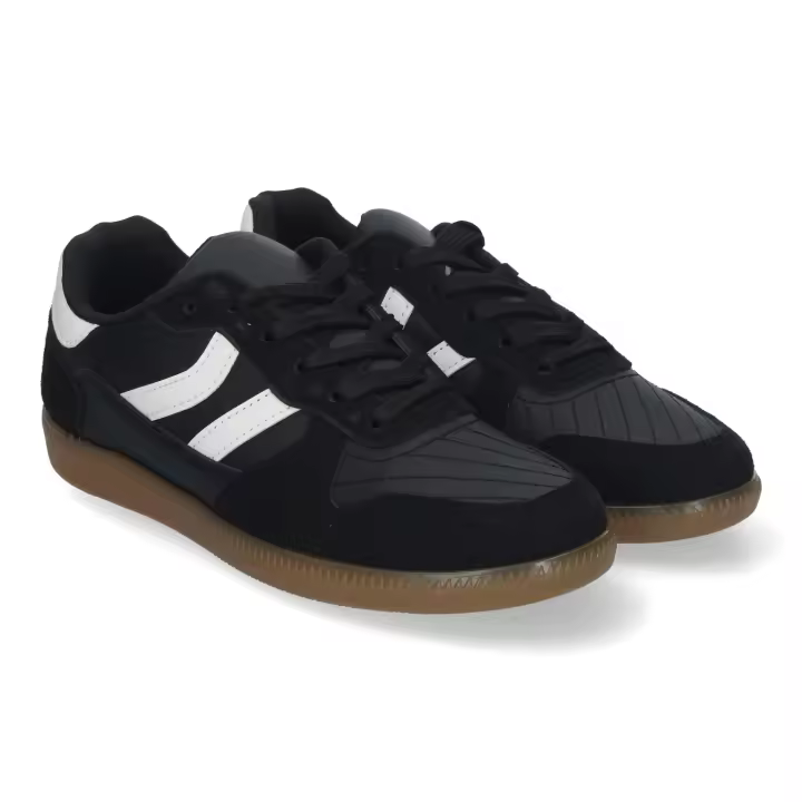 PuntoSalao Zapatillas planas cómodas elegantes para mujer color negro G011-2 - 1
