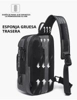 BANGE Bolso Transversal Antirrobo Para Hombres Bolsa De Hombro Mensajero Impermeable Bolsa De Pecho Para Viajes Cortos - details 8
