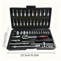 Juego De Herramientas De Motocicleta 46 Piezas Con Llaves De Destornillador De 1/4 Pulgada Herramienta Métrica Para Motocicleta Y Reparación De Automóviles - details 5