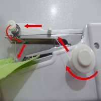 Ociodual Máquina de Coser Cosido Tela Portatil AA 4Pilas o Alimentacion DC 6V para Cosido - details 3