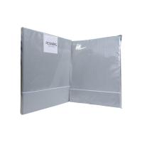 Mercatienda.es Sábanas de Hostelería para cama verano 3 Piezas Lisa Gris con Jaretón ROOMERS – 50% Algodón y 50% Poliéster - details 3