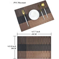 4 Pcs Tapetes De Comedor Tejidos En PVC Resistentes Al Calor Espesados Lavables Sin Desvanecimiento Adecuados Para Mesa De Comedor Y Cocina - details 1