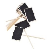 Etiquetas De Pantry Mini Tablero De Cera 10 Piezas Decorativas En Madera Para Niños Etiquetas De Chalkboard Para Decoración Del Hogar - details 2