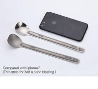 Tiartisan Cuchara De Titanio Ultraligera Con Mango Largo Para Camping Y Exterior Utensilio De Comedor Pulido Mate Portátil - details 5