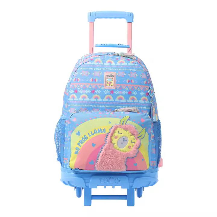 Totto Mochila infantil ruedas Llama -Dimensiones:33 x 47.5 x 16 cm-Material: Poliester - 1
