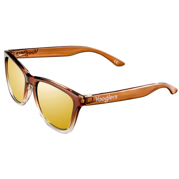 VOOGLERS - POLARIZED UNIQUE Dubai Skylines Gafas de Sol Polarizadas Para Hombre y Mujer Unisex, Sol, Polarizadas, UV400, Cristales Lentes Espejo, Moda / Verano, Montura Bicolor Marrón / Transparente - 1