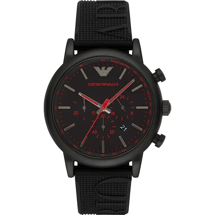 Emporio Armani Reloj hombre AR11024, con calendario, Incluye Caja Original, Diámetro: 46MM - 1