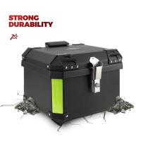 45L / 57L Caja de Techo de La Motocicleta de Aleación de Aluminio Tronco de La Motocicleta Caja de Casco A Prueba de Caídas a Prueba de Agua de Liberación Rápida Caja de La Cola de La Motocicleta Caja de Almacenamiento de Equipaje - details 4