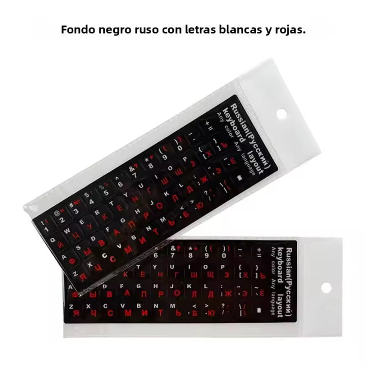 Pegatinas De Teclado Negras Para Lenguaje Ruso Protección Contra Polvo Para PC Y Laptop Accesorios DIY De Alfa Numérica - 1