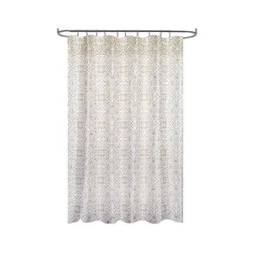 Maurer Cortina Ducha Tela Rosoni 180 X 200 Cm. Impermeable - Fácil de Instalar - 1