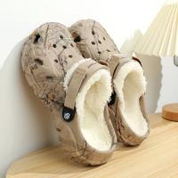 Zapatillas De Invierno Para Hombre Confortables Y Cálidas De Peluche Suave Zapatos De Casa EVA Sandalias Casuales Exteriores Clogs De Tela De Algodón - details 4