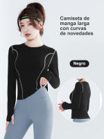 FREES COPES Camisetas Sedosas con Mangas para Mujer - Elásticas y de Secado Rápido - Ideal para Deportes y Yoga - details 1