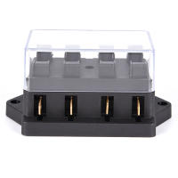 Bloque De Fusibles Estándar ATO De 4 Maneras Para Coche 12V/24V+4 Soporte De Caja De Fusibles Plástico Para Automóviles Y Camiones - details 12
