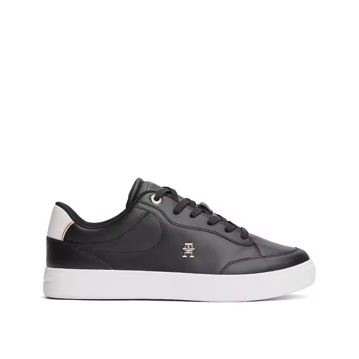 ZAPATILLAS DE TENIS EN PIE NEGRA CON MONOGRAMA TOMMY HILFIGER FW0FW08322BDS - 1