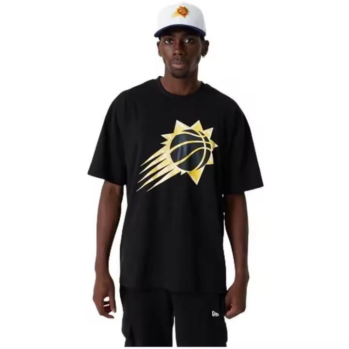 Camiseta de Manga Corta New Era Nba Infill Logo Os Phosun para hombre en color negro - 1
