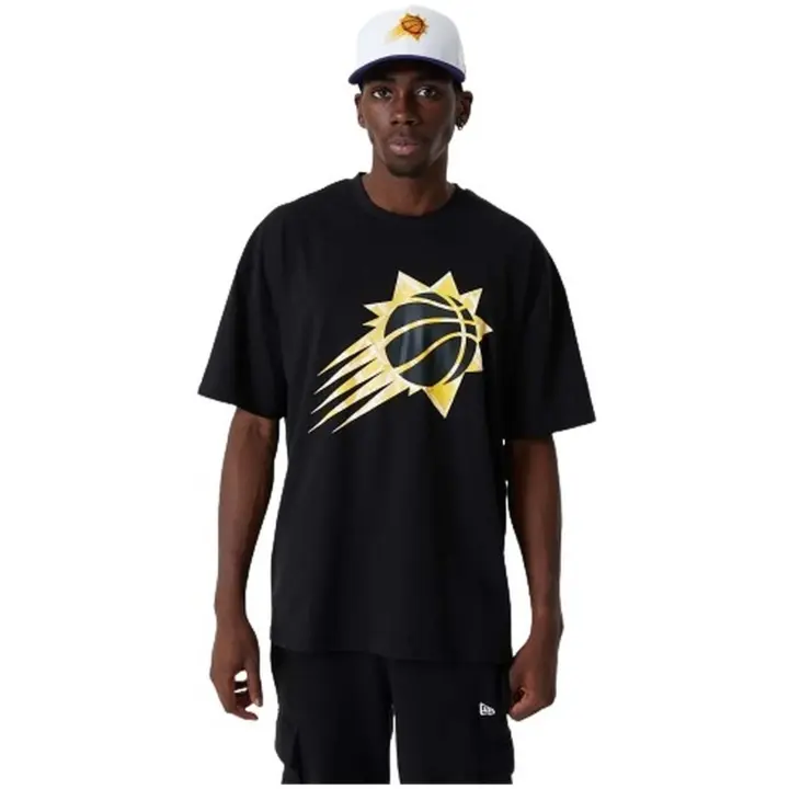Camiseta de Manga Corta New Era Nba Infill Logo Os Phosun para hombre en color negro - 1