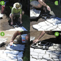 Molde Para Pavimento De Jardín DIY Hecho Manualmente Molde De Cemento Para Crear Caminos De Piedra En El Piso - details 5