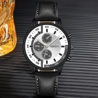 Reloj Digital Para Hombre Con Cinta Graduada Reloj De Cuarzo Para Hombre Resistentes Al Agua 3Bar Material De Correa De Cuero Estilo Casual Y Moda - details 9