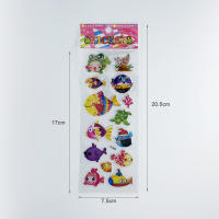 12 Hojas De Pegatinas 3D De Peces Marinos Para Niños Y Niñas Decoración De Álbum De Fotos Regalo Divertido Con Diseño De Dibujos Animados Marinos - details 0