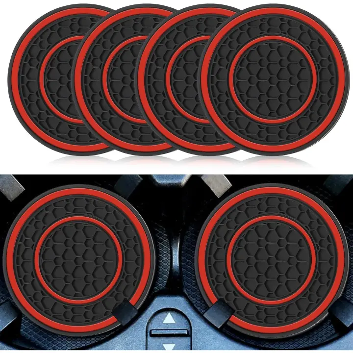 posavasos para coche, posavasos antideslizantes de 2,75 pulgadas, posavasos antipolvo para coche, posavasos a prueba de polvo - 1