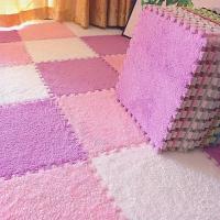 16PCS Alfombra De Piso Interconectada De Espuma De Peluche 30x30cm Alfombra De Moda Suave Para El Hogar Alfombras De Área Cuadradas - details 18