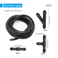 Conector De Tubo Para Lavar Parabrisas De Coche Kit Con Conector T Universal Para Boquilla De Agua Material De Goma Y Plástico - details 3
