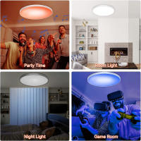 Lámpara De Techo LED RGB CW 30CM Panel Redondo Control Remoto Dimmable Instalación Revestida Cambio De Color 24W Para Dormitorio Cocina - details 9