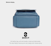 Mochila Pequeña De Cuero Zency Para Mujer Con Muchos Bolsillos Y Cubierta De Flap Antirrobo Bolso De Hombro De Moda - details 14