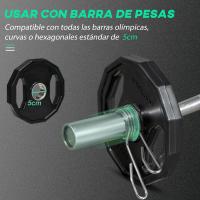 SPORTNOW Juego de 2 Discos de Pesas Olímpicas 5 kg/10 kg Hierro Fundido Placas de Pesas con Orificio de 5 cm para Entrenamiento Fitness en Gimnasio Casa Negro - details 5
