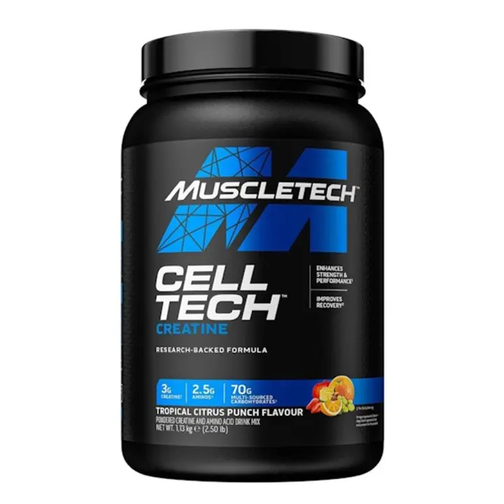 Cell Tech Creatina Muscletech 1,13kg Voluminizador Desarrollo Muscular Efectivo con Creatina y Carbohidratos - 1
