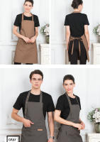 Delantal De Cocina De Lona Para Hombres Y Mujeres Con Bolsillo Adecuado Para Chef Grill Restaurante Barra Tiendas De Belleza Uniforme De Estudios De Uñas - details 9