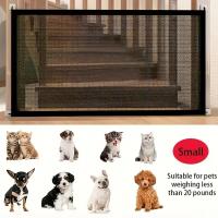 Valla Para Perros Con 6ganchos Red Aislada Para Escaleras Puerta Plegable Malla Respirable Jaula De Juego Para Seguridad De Perros - details 4