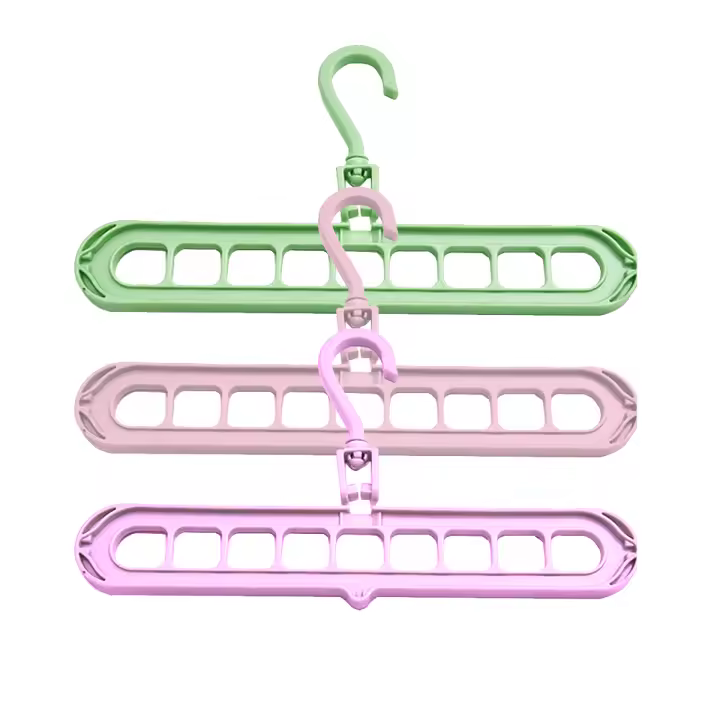 Home Accesorios Perchas Ahorra Espacio, Perchas con Varios Compartimentos para Ahorrar Espacio. Perchas de Colores con 9 Cabidades para Aprovechar Espacio de Armario o Ropero. Perchas para Armario y Ropero con Diseño Salvaespacio. - 1