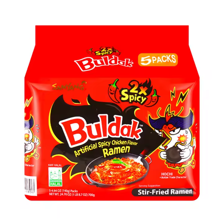 Samyang 2x Picante Buldak Ramen Hot Chicken Favor Ramen Coreano 140g x 5 - 1