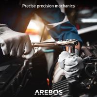 AREBOS Juego De Vasos Torx | Juego de Carracas Llaves | Exterior Torx Nueces 34 Pieza | Acero Cromo Vanadio | Star Bit Socket - details 19