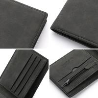 Cartera De Cuero PU Para Hombres Corta Con Portatarjetas Ligera Y Compacta Para Viajes Monedero Móvil Para Jóvenes - details 4