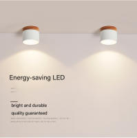 Lámpara De Techo Sólida De Madera Para Entrada Baño Cocina Sala De Estar Iluminación LED Superficie Montada Moderna - details 2