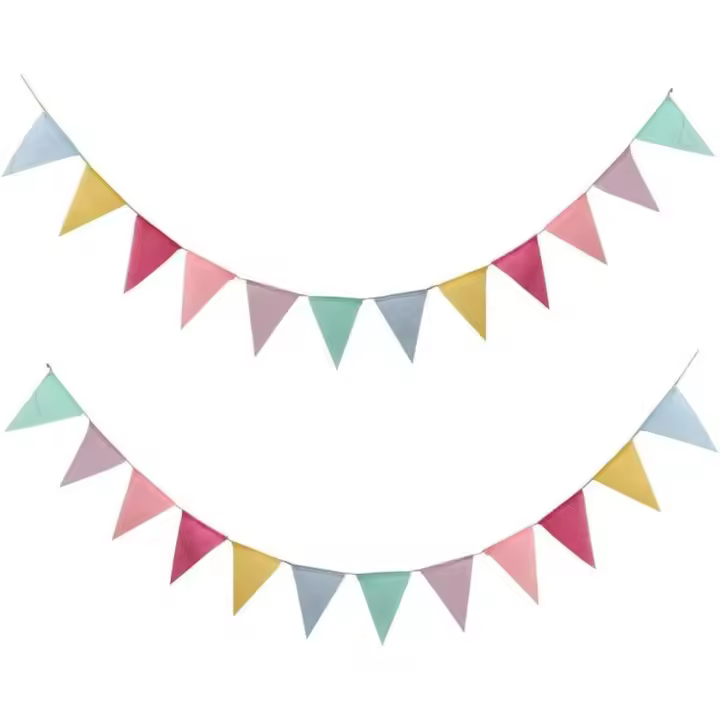 Guirnalda de banderas, cartel triangular, decoración Multicolor, colgante de boda, fiesta de bautismo, cumpleaños, Navidad - 1