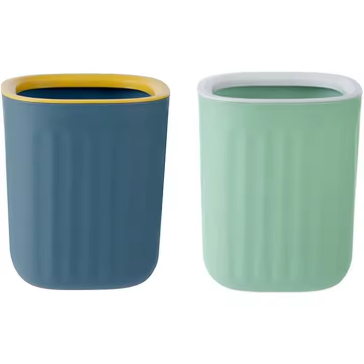 Mini Cubo de Basura de Mesa 2 Piezas 15x12.5cm Ideal para Hogar, Sala de Estar, Cocina, Dormitorio, Baño - 1