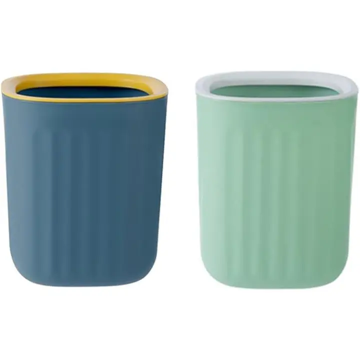 Mini Cubo de Basura de Mesa 2 Piezas 15x12.5cm Ideal para Hogar, Sala de Estar, Cocina, Dormitorio, Baño - 1