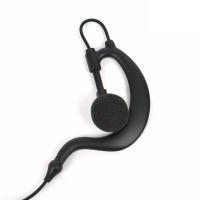 Auricular De Radio Con Gancho Para Oído 3.5mm Single Ear Hook Headset Con Clip Y Cable Coilado Para Walkie Talkie - details 2