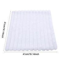 Funda De Cojín Cuadrado De Peluche De Conejo Sintético Grueso Y Suave De 45x45cm Estilo Solido Con Patrón Rayado Para Decoración De Sofá - details 0